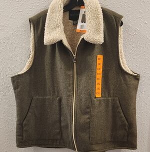 Sanctuary Olive Sherpa Vest